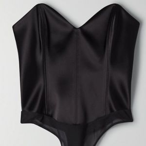 Satin corset bodysuit